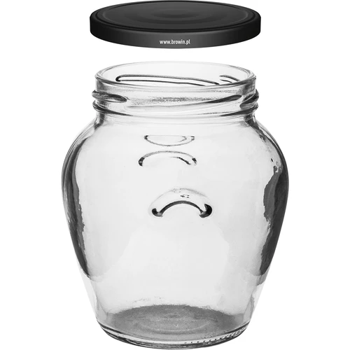 Słoik Amfora 580 ml (fi 82) z zakrętką czarną 6 szt. - 3