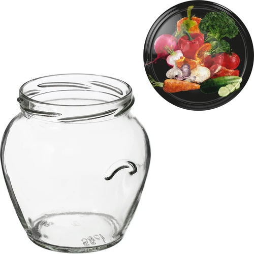 Słoik TO Amfora 580 ml z zakrętką kolorową fi82/6-6szt. - 12