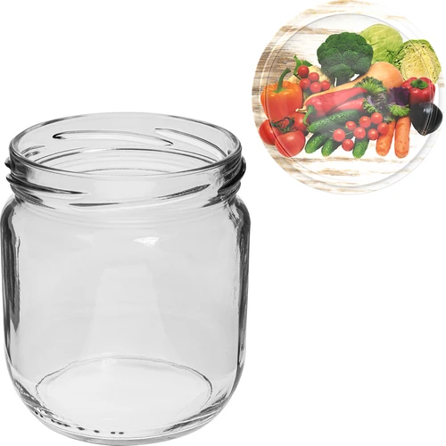 Słoik TO Gurken 425 ml zakrętką kolorową fi 82/6 - 6 szt. - 6
