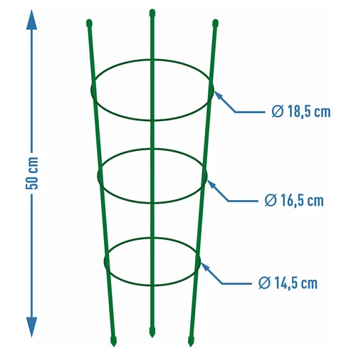 Soporte anular para plantas 3 anillos 0,5m - 2