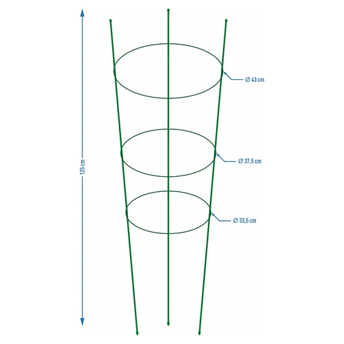 Soporte de anillo para plantas 3 anillos 1,25 - 2