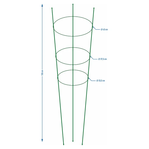 Soporte de anillo para plantas 3 anillos 1,5m - 2
