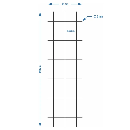 Soporte para plantas - enrejado (150cm x 45cm) 3 piezas - 7