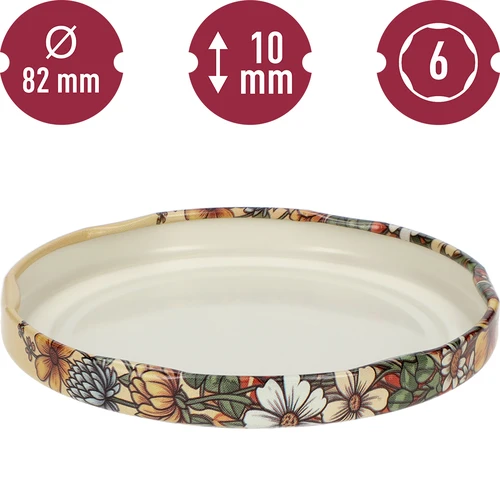 Tapa con estampado - diseño Miel 2, fi 82/6, 10 uds. - 4