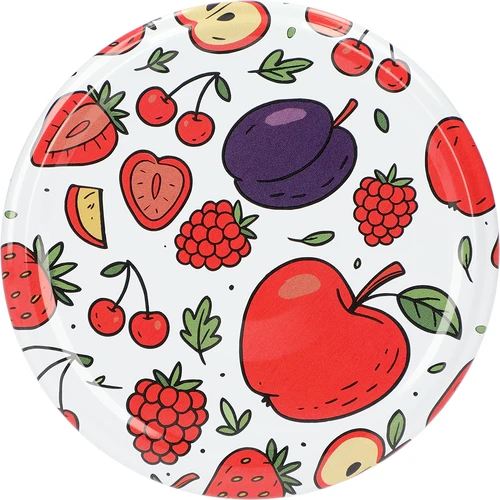 Tapa con estampado - motivo Frutas, fi 82/6, 10 uds.