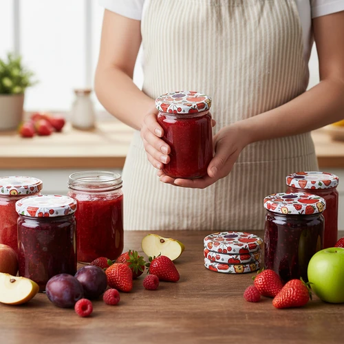 Tapa con estampado - motivo Frutas, fi 82/6, 10 uds. - 5