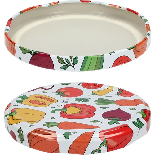 Tapa con estampado - motivo Verduras, Ø 82/6 (6 garras), 10 uds. - 2