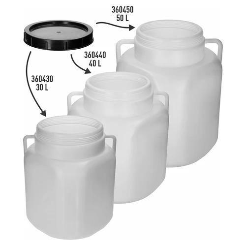 Tapa de rosca para barriles cuadrados de 30, 40 y 50 L, Ø 22 cm - 3