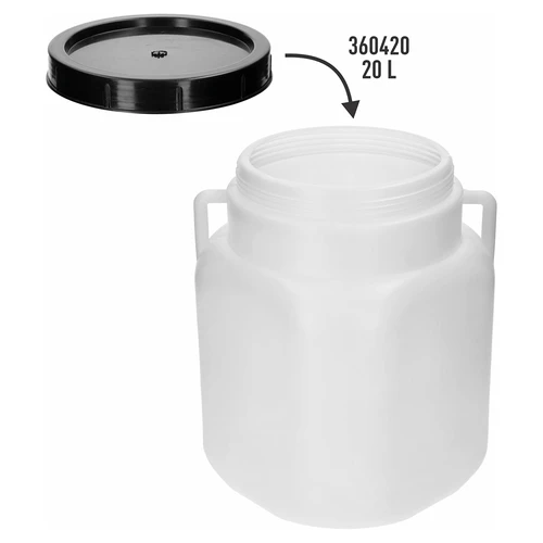 Tapa de rosca para bidón cuadrado 20 L, diámetro 19 cm - 3