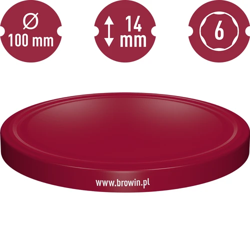 Tapa fi100 burdeos - 10uds - 3