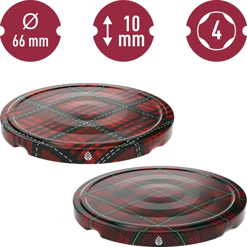 Tapa fi66 cuadros escoceses mix - 10 uds. - 2