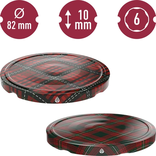 Tapa fi82/6 cuadros escoceses mix - 10 uds. - 2