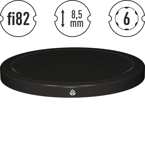 Tapa fi82/6 negra - 10 uds - 4