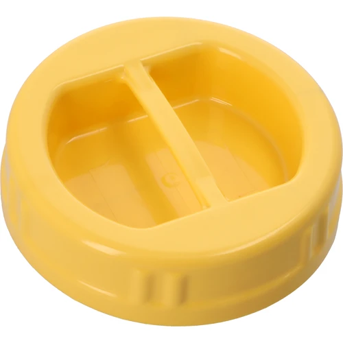 Tapa TO Ø 100 mm amarilla, de plástico, con asa, para tarros de vidrio