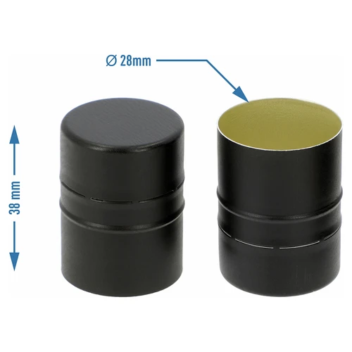 Tapón de rosca para botellas fi28/38, negro, 8 uds. - 4