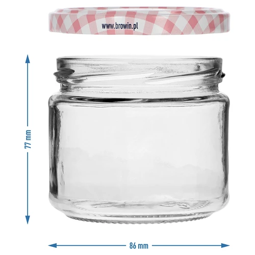 Tarro bajo 330ml fi82/6 con tapa col. 6uds - 7