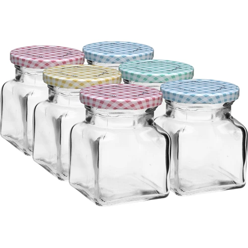 Tarro cuadrado 120ml fi53/4 tapa - 6uds.  - 1 