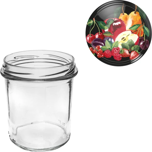 Tarro de 350 ml con tapa de colores - 6 uds. - 8