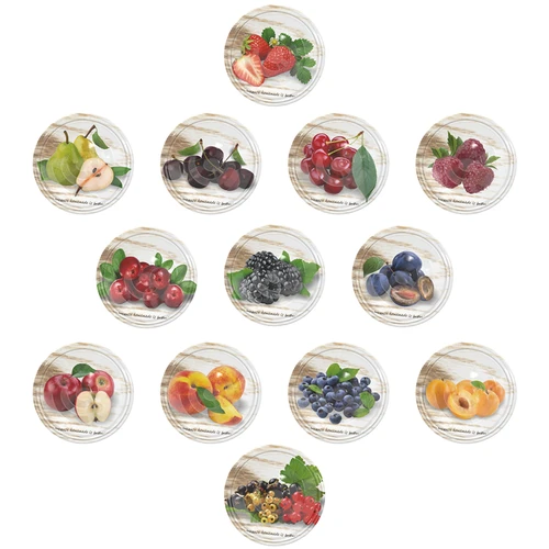 Tarro de 350 ml con tapa de colores - 6 uds. - 10