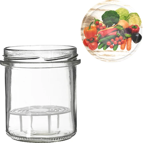 Tarro de 350ml con tapa fi82/6 y prensa - 6 unidades. - 8