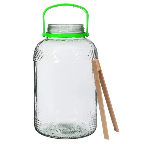 Tarro de vidrio de 8L con pinzas - 2