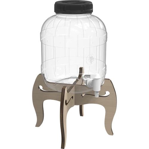 Tarro multifuncional con grifo 5L + soporte de madera - 2