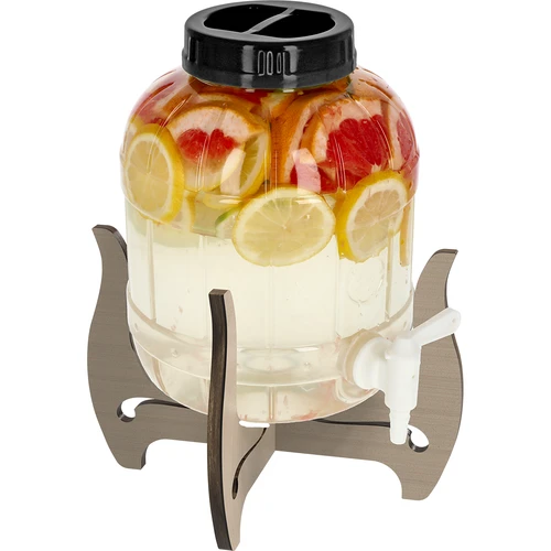 Tarro multifuncional con grifo 5L + soporte de madera - 3