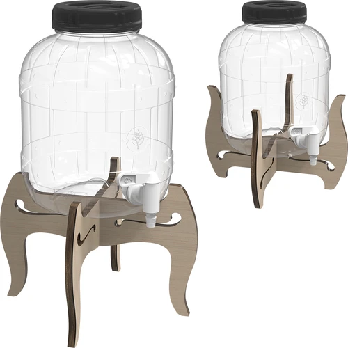 Tarro multifuncional con grifo 5L + soporte de madera - 5