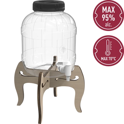 Tarro multifuncional con grifo 5L + soporte de madera - 6