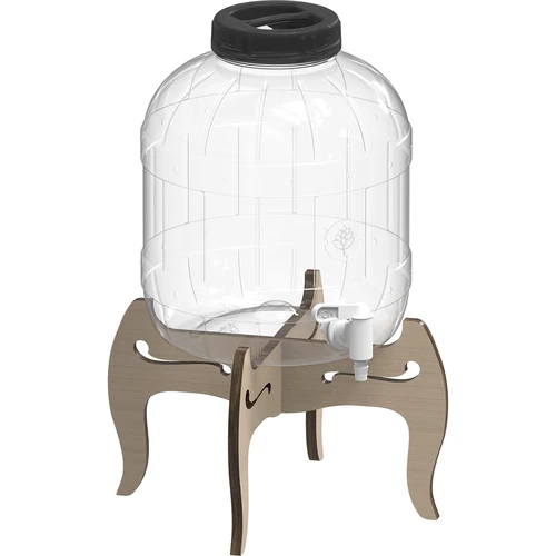 Tarro multifuncional con grifo 8L + soporte de madera - 2