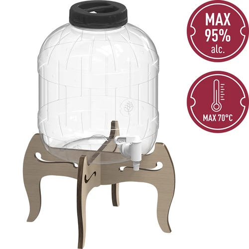 Tarro multifuncional con grifo 8L + soporte de madera - 6