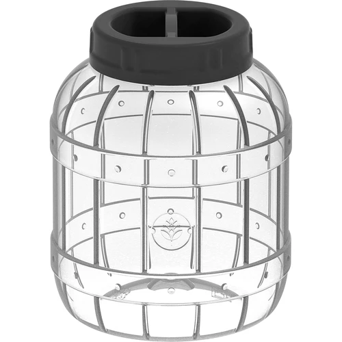 Tarro multifuncional con tapa negra, 3L  - 1 