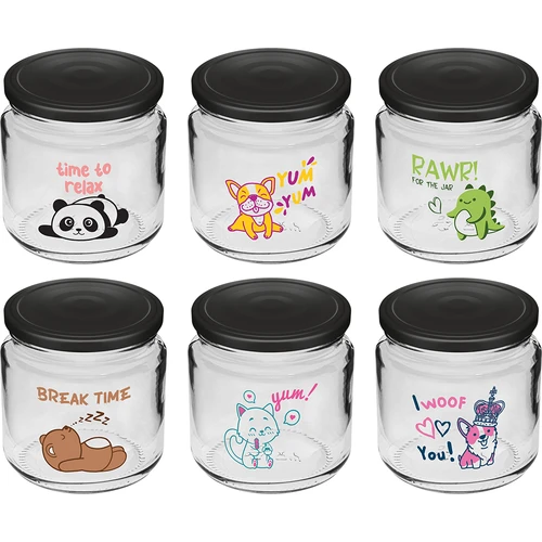 Tarro para niños TO 212ml con impresión y tapa. 6 unidades.  - 1 