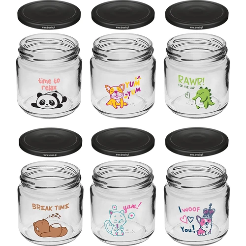 Tarro para niños TO 212ml con impresión y tapa. 6 unidades. - 2