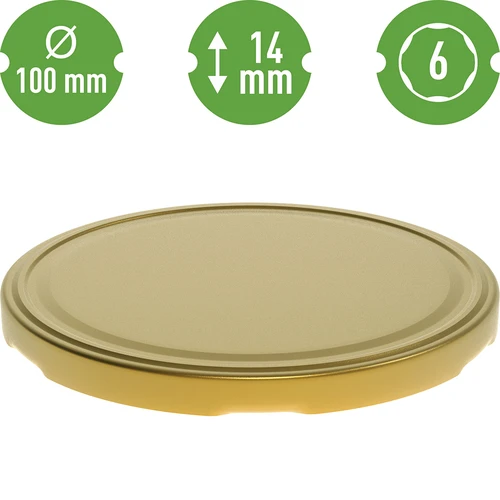 Tarro TO 1,7 L con tapa dorada fi 100/6, 1 ud. - 5