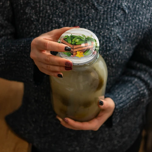 Tarro TO 2L - tapa de color + pinzas fi82/6 - 5