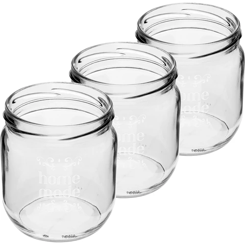 Tarro TO 425ml con tapa impresa HOME fi82 - 3 unidades - 3