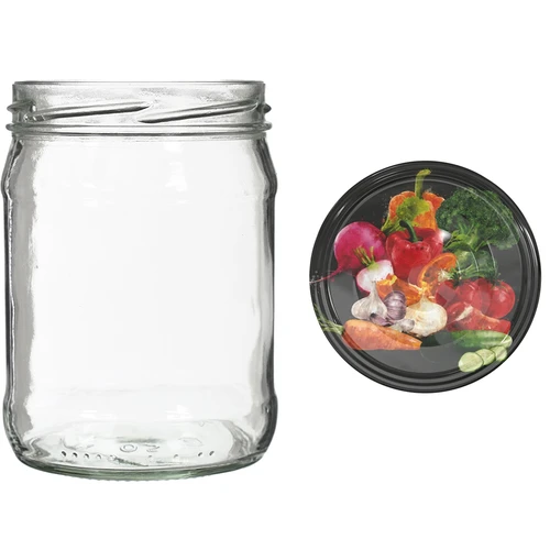 Tarro TO 500ml con tapa de color fi82/6 - 6uds. - 6