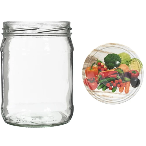 Tarro TO 500ml con tapa de color fi82/6 - 6uds. - 9