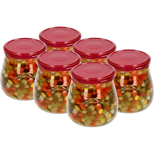 Tarro TO 500ml otra Ánfora tapa. burdeos fi82/6 -6uds - 3