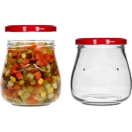 Tarro TO 500ml otra Ánfora tapa. burdeos fi82/6 -6uds - 6