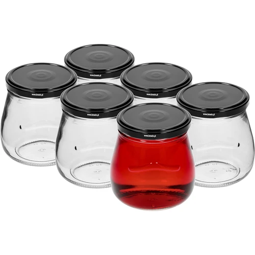 Tarro TO 500ml otra Ánfora tapa negra fi82/6 -6uds - 2