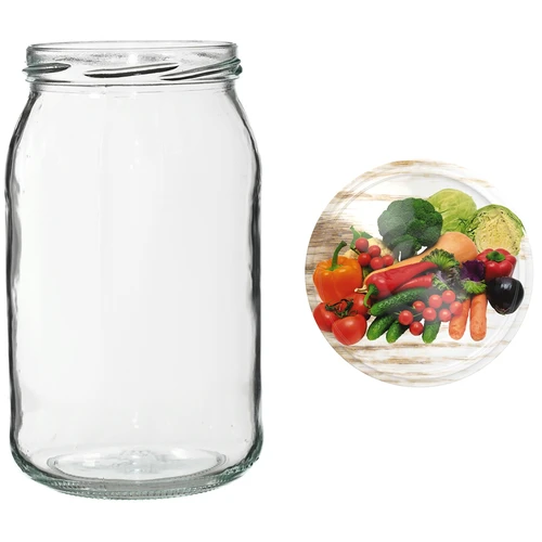Tarro TO 900ml con tapa de colores fi82/6 - 6 unidades - 13