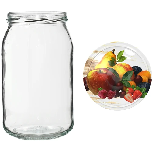 Tarro TO 900ml con tapa de colores fi82/6 - 6 unidades - 14