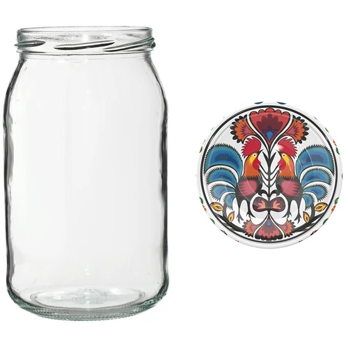 Tarro TO 900ml con tapa de colores fi82/6 - 6 unidades - 9