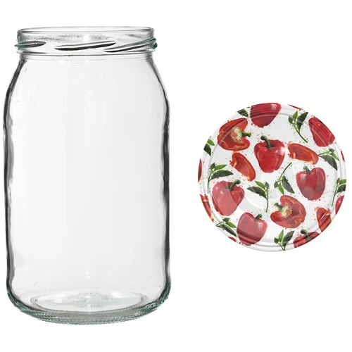 Tarro TO 900ml con tapa de colores fi82/6 - 6 unidades - 8