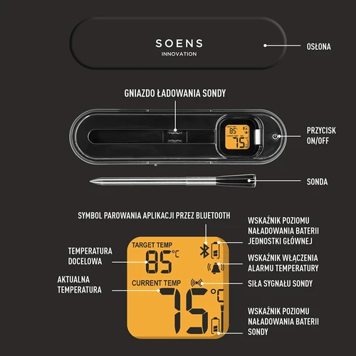 Termómetro culinario con sonda inalámbrica Bluetooth - 7