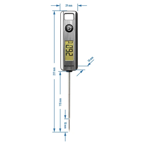 Termómetro de cocina electrónico, LCD (-50/200C) plateado - 4