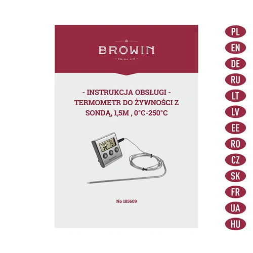 Termómetro de cocina electrónico, sonda (0/250C) - 10