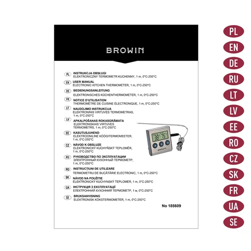 Termómetro de cocina electrónico, sonda (0/250C) - 10
